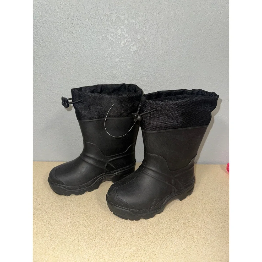 Wonder Nation Kids Black‎ Waterproof Winter Boots Temperature -25 Size 7